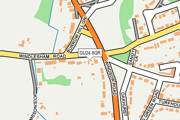 GU24 8QR map - OS OpenMap – Local (Ordnance Survey)