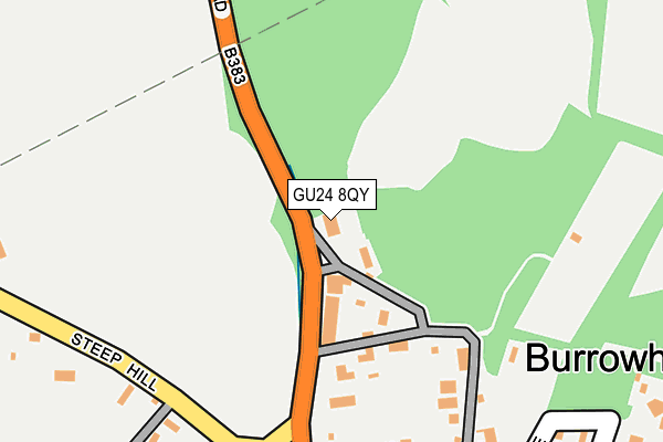 GU24 8QY map - OS OpenMap – Local (Ordnance Survey)