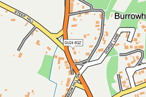 GU24 8QZ map - OS OpenMap – Local (Ordnance Survey)