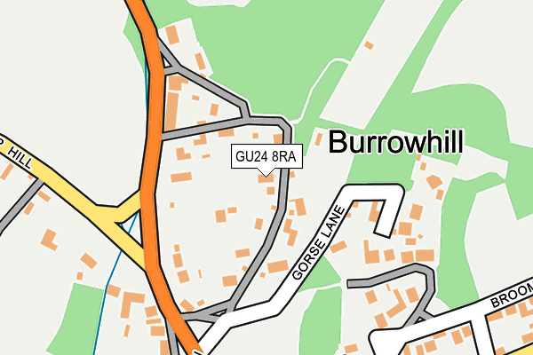 GU24 8RA map - OS OpenMap – Local (Ordnance Survey)