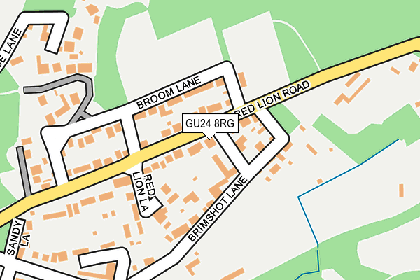 GU24 8RG map - OS OpenMap – Local (Ordnance Survey)
