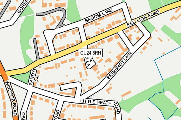 GU24 8RH map - OS OpenMap – Local (Ordnance Survey)