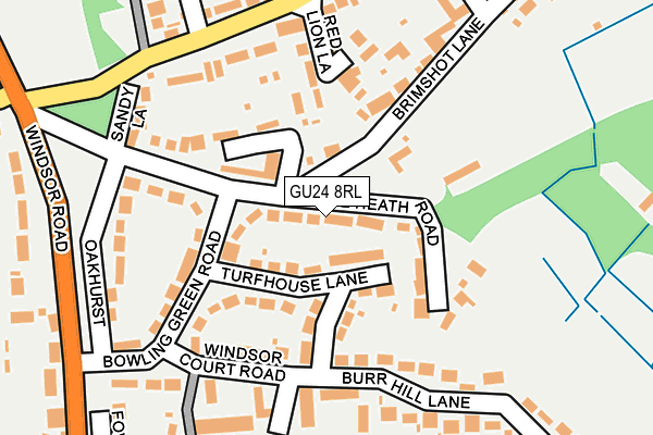 GU24 8RL map - OS OpenMap – Local (Ordnance Survey)