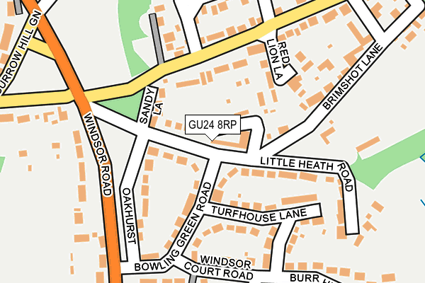 GU24 8RP map - OS OpenMap – Local (Ordnance Survey)