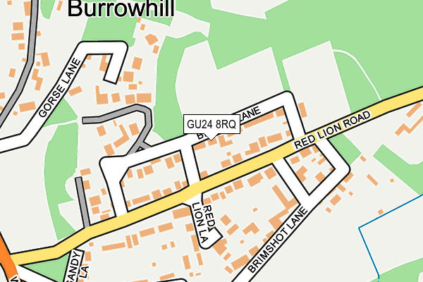 GU24 8RQ map - OS OpenMap – Local (Ordnance Survey)