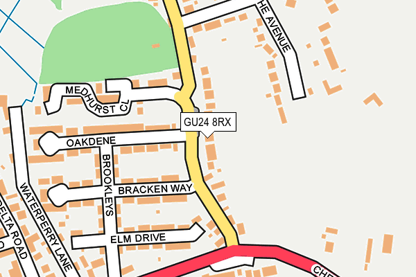 GU24 8RX map - OS OpenMap – Local (Ordnance Survey)