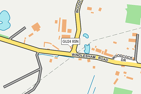 GU24 8SN map - OS OpenMap – Local (Ordnance Survey)