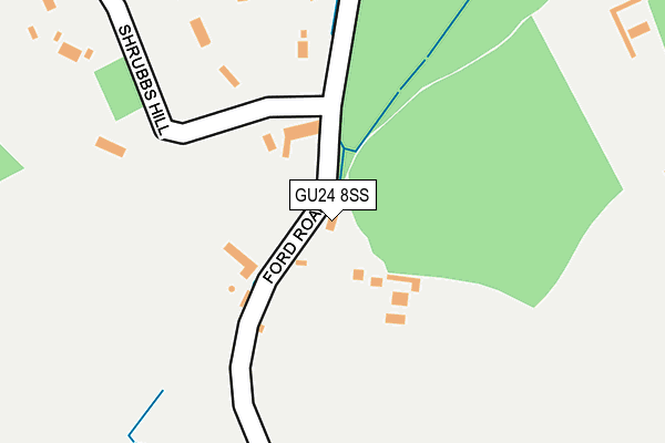 GU24 8SS map - OS OpenMap – Local (Ordnance Survey)