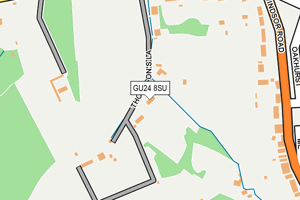 GU24 8SU map - OS OpenMap – Local (Ordnance Survey)