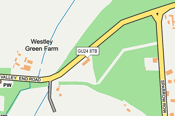 GU24 8TB map - OS OpenMap – Local (Ordnance Survey)