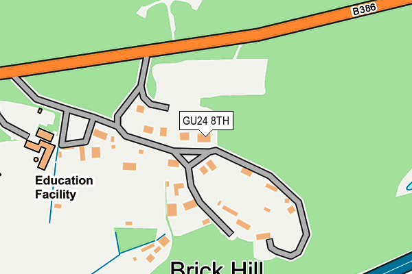 GU24 8TH map - OS OpenMap – Local (Ordnance Survey)