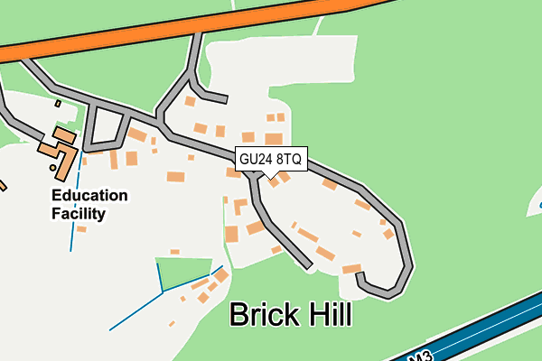 GU24 8TQ map - OS OpenMap – Local (Ordnance Survey)