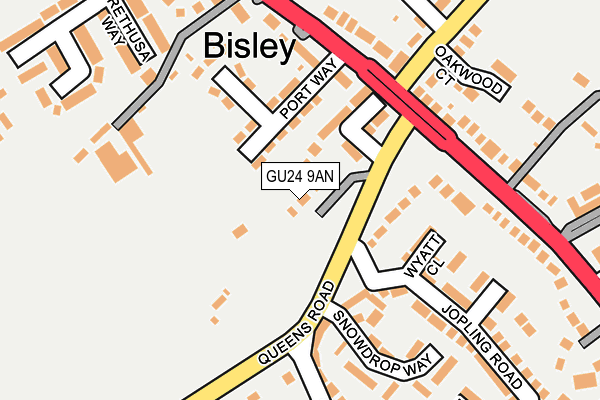 GU24 9AN map - OS OpenMap – Local (Ordnance Survey)