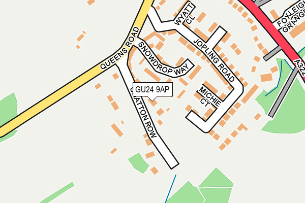 GU24 9AP map - OS OpenMap – Local (Ordnance Survey)