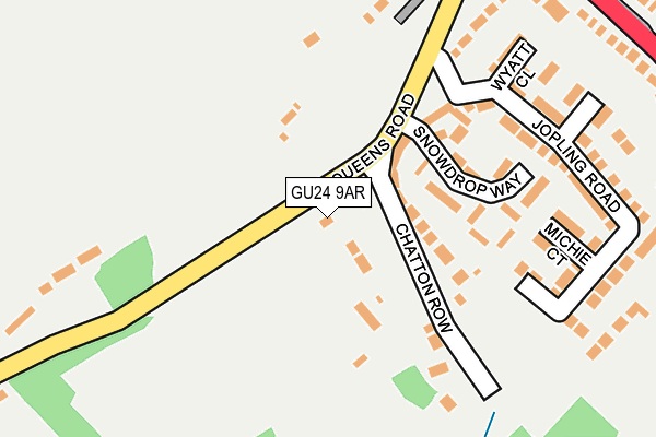 GU24 9AR map - OS OpenMap – Local (Ordnance Survey)