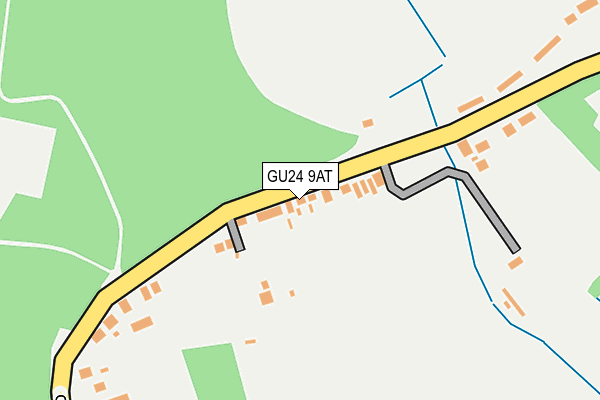 GU24 9AT map - OS OpenMap – Local (Ordnance Survey)