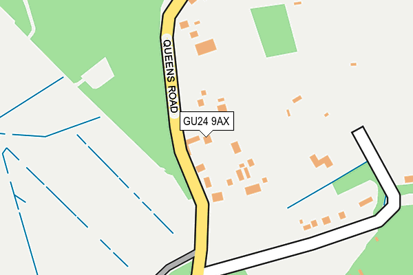 GU24 9AX map - OS OpenMap – Local (Ordnance Survey)