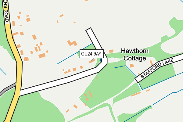 GU24 9AY map - OS OpenMap – Local (Ordnance Survey)