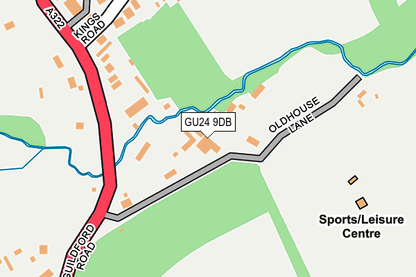 GU24 9DB map - OS OpenMap – Local (Ordnance Survey)