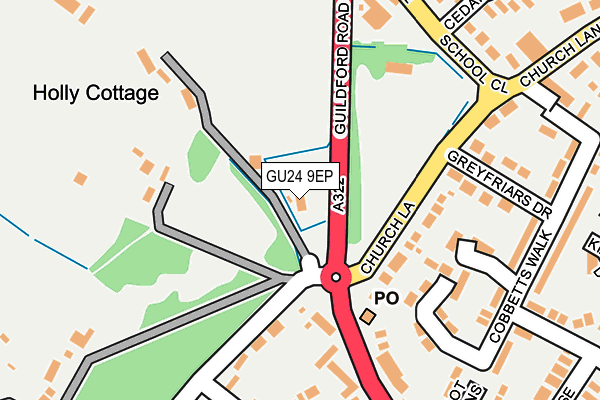 GU24 9EP map - OS OpenMap – Local (Ordnance Survey)