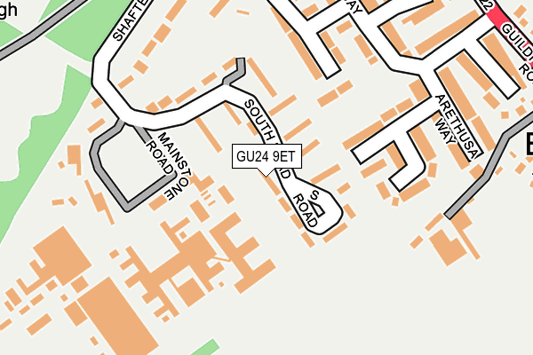 GU24 9ET map - OS OpenMap – Local (Ordnance Survey)