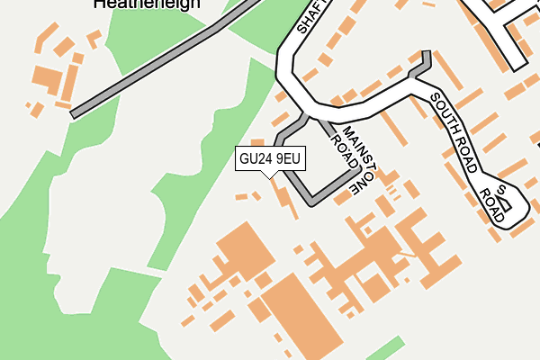 GU24 9EU map - OS OpenMap – Local (Ordnance Survey)