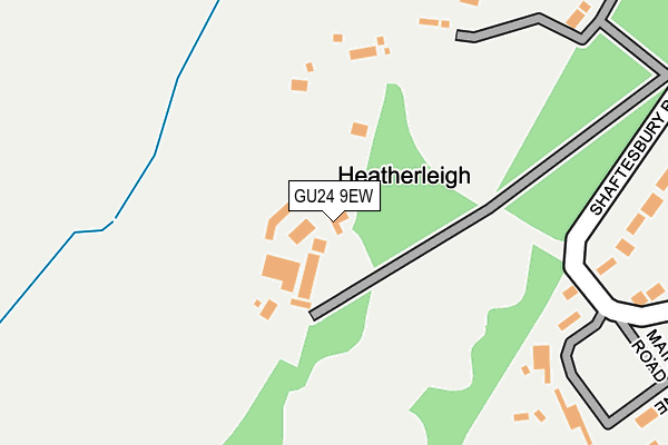 GU24 9EW map - OS OpenMap – Local (Ordnance Survey)