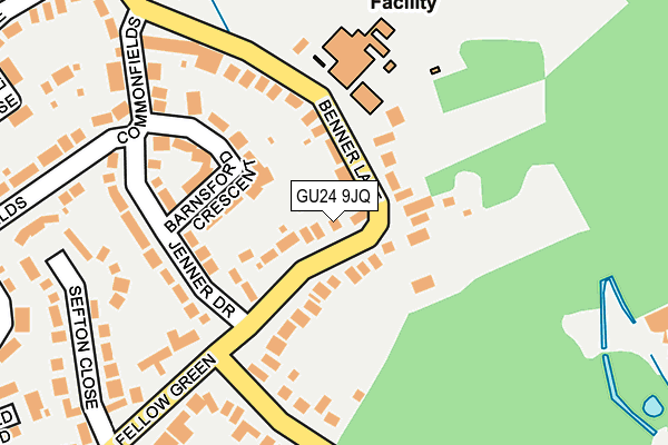 GU24 9JQ map - OS OpenMap – Local (Ordnance Survey)