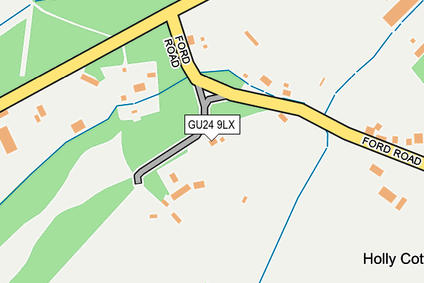 GU24 9LX map - OS OpenMap – Local (Ordnance Survey)