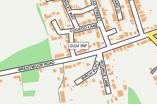 GU24 9NF map - OS OpenMap – Local (Ordnance Survey)