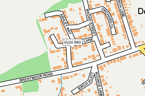 GU24 9NG map - OS OpenMap – Local (Ordnance Survey)