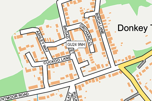 GU24 9NH map - OS OpenMap – Local (Ordnance Survey)