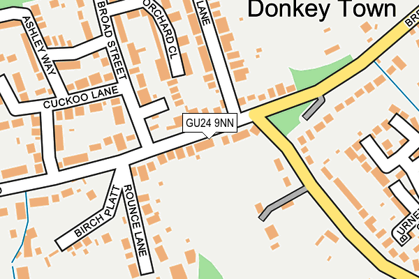 GU24 9NN map - OS OpenMap – Local (Ordnance Survey)