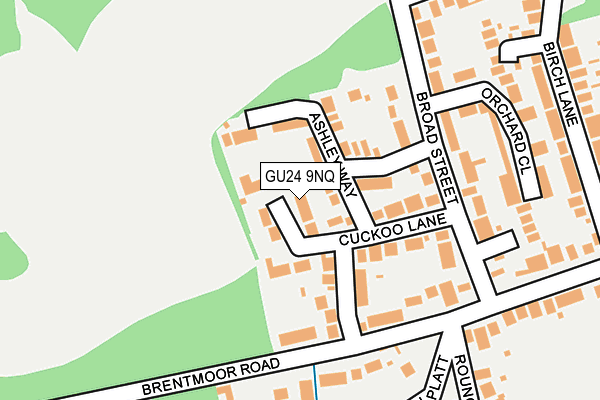 GU24 9NQ map - OS OpenMap – Local (Ordnance Survey)