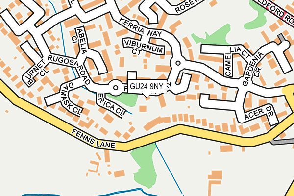 GU24 9NY map - OS OpenMap – Local (Ordnance Survey)