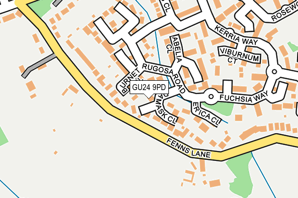 GU24 9PD map - OS OpenMap – Local (Ordnance Survey)
