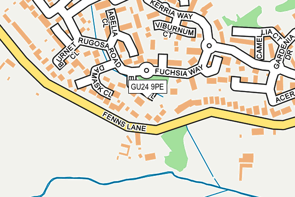 GU24 9PE map - OS OpenMap – Local (Ordnance Survey)