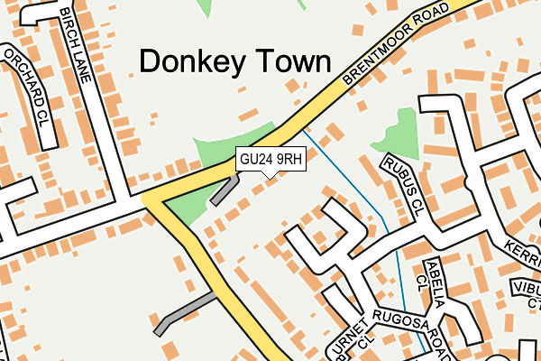 GU24 9RH map - OS OpenMap – Local (Ordnance Survey)