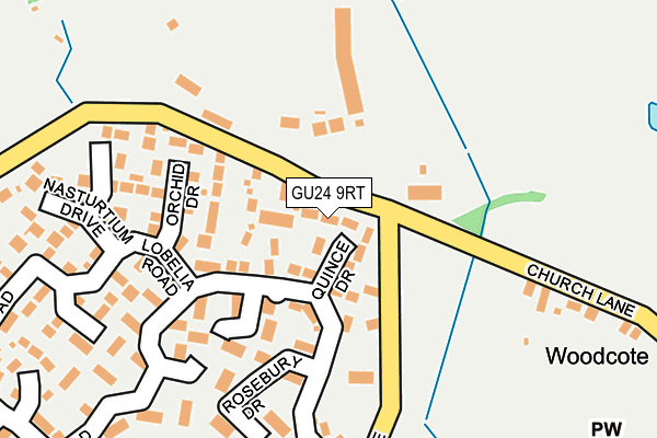 GU24 9RT map - OS OpenMap – Local (Ordnance Survey)