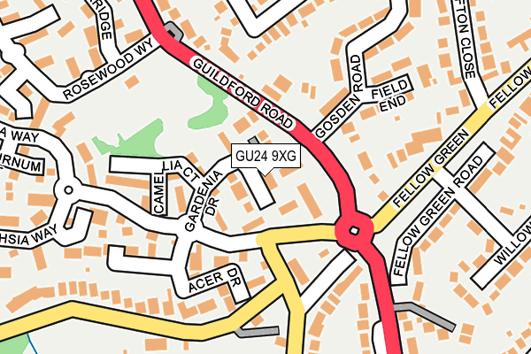 GU24 9XG map - OS OpenMap – Local (Ordnance Survey)