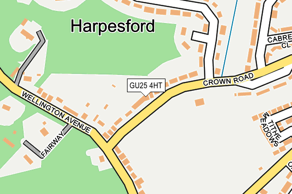 GU25 4HT map - OS OpenMap – Local (Ordnance Survey)