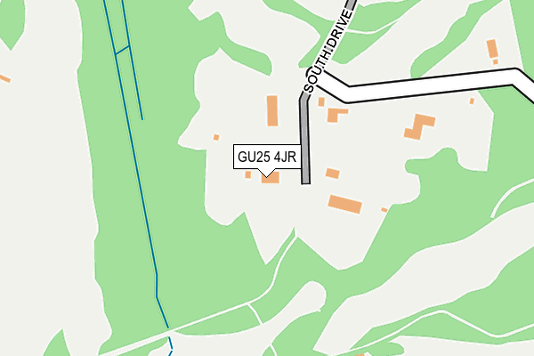 GU25 4JR map - OS OpenMap – Local (Ordnance Survey)