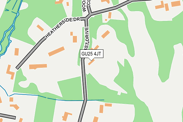 GU25 4JT map - OS OpenMap – Local (Ordnance Survey)