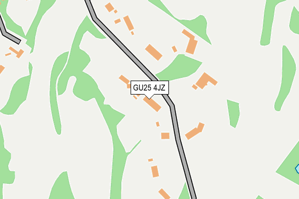 GU25 4JZ map - OS OpenMap – Local (Ordnance Survey)