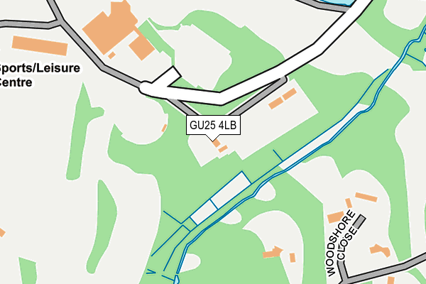 GU25 4LB map - OS OpenMap – Local (Ordnance Survey)