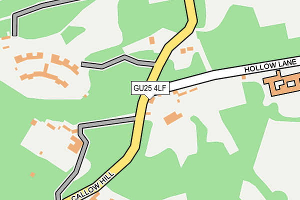 GU25 4LF map - OS OpenMap – Local (Ordnance Survey)