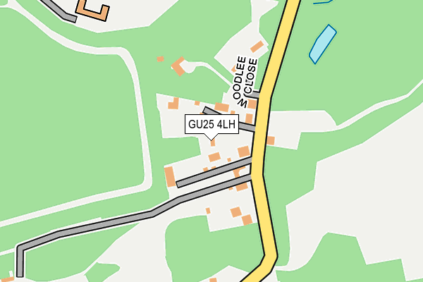 GU25 4LH map - OS OpenMap – Local (Ordnance Survey)