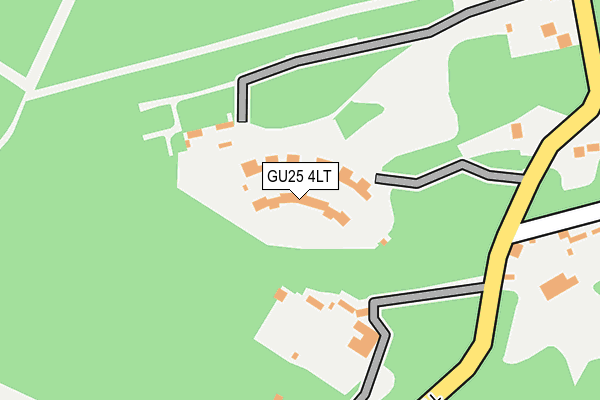 GU25 4LT map - OS OpenMap – Local (Ordnance Survey)