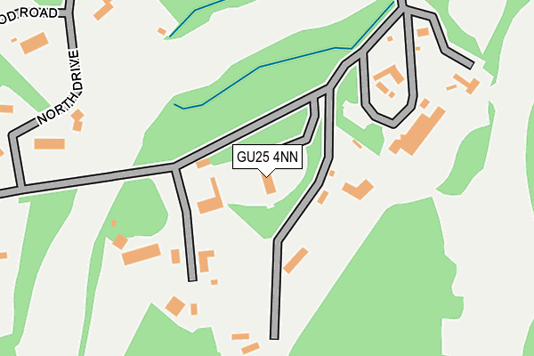 GU25 4NN map - OS OpenMap – Local (Ordnance Survey)