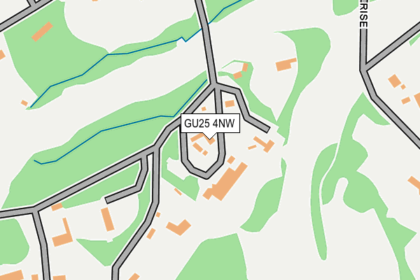 GU25 4NW map - OS OpenMap – Local (Ordnance Survey)